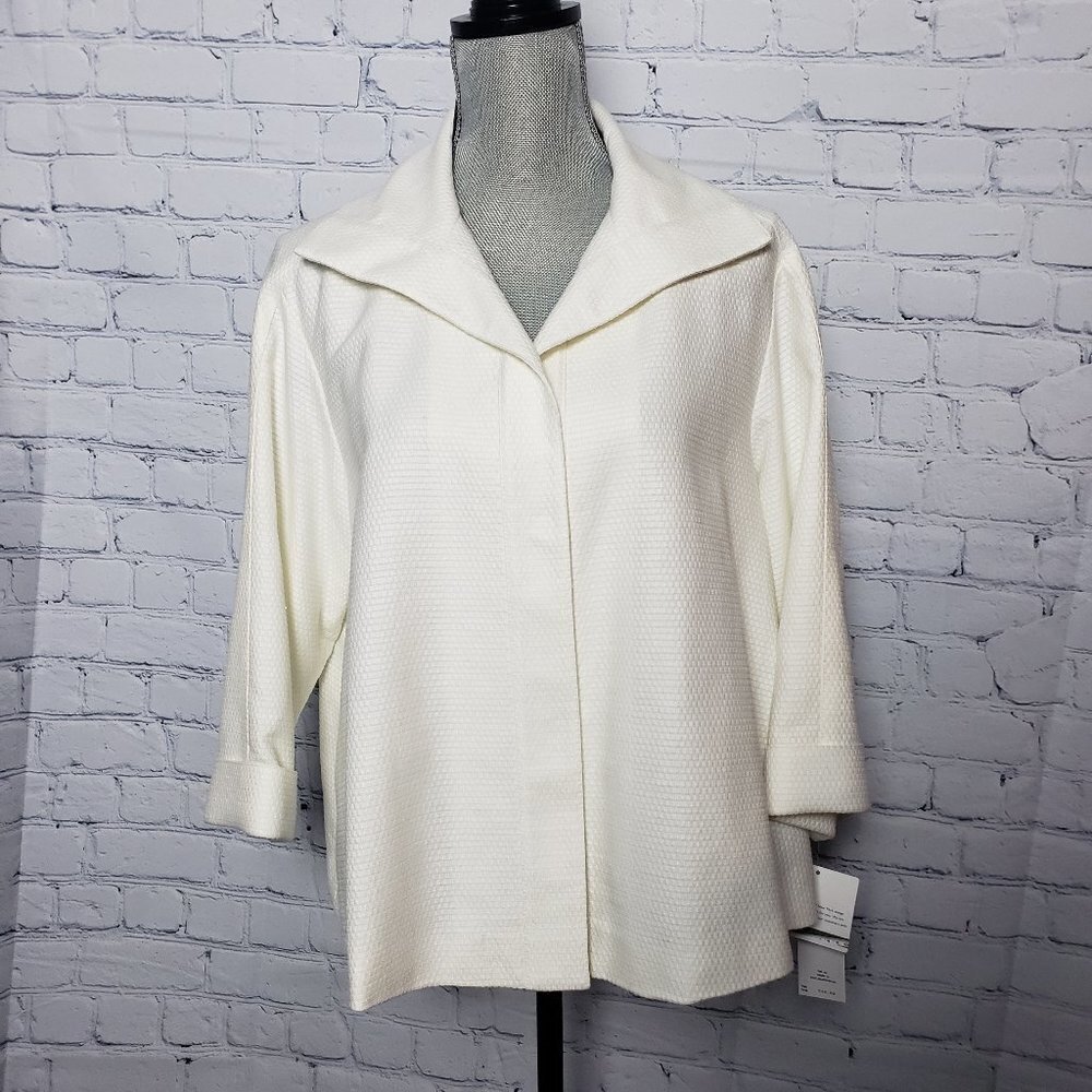 Lafayette 148 Short White Jacket